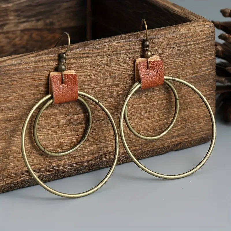 Lilliana Leather Hoop Earrings