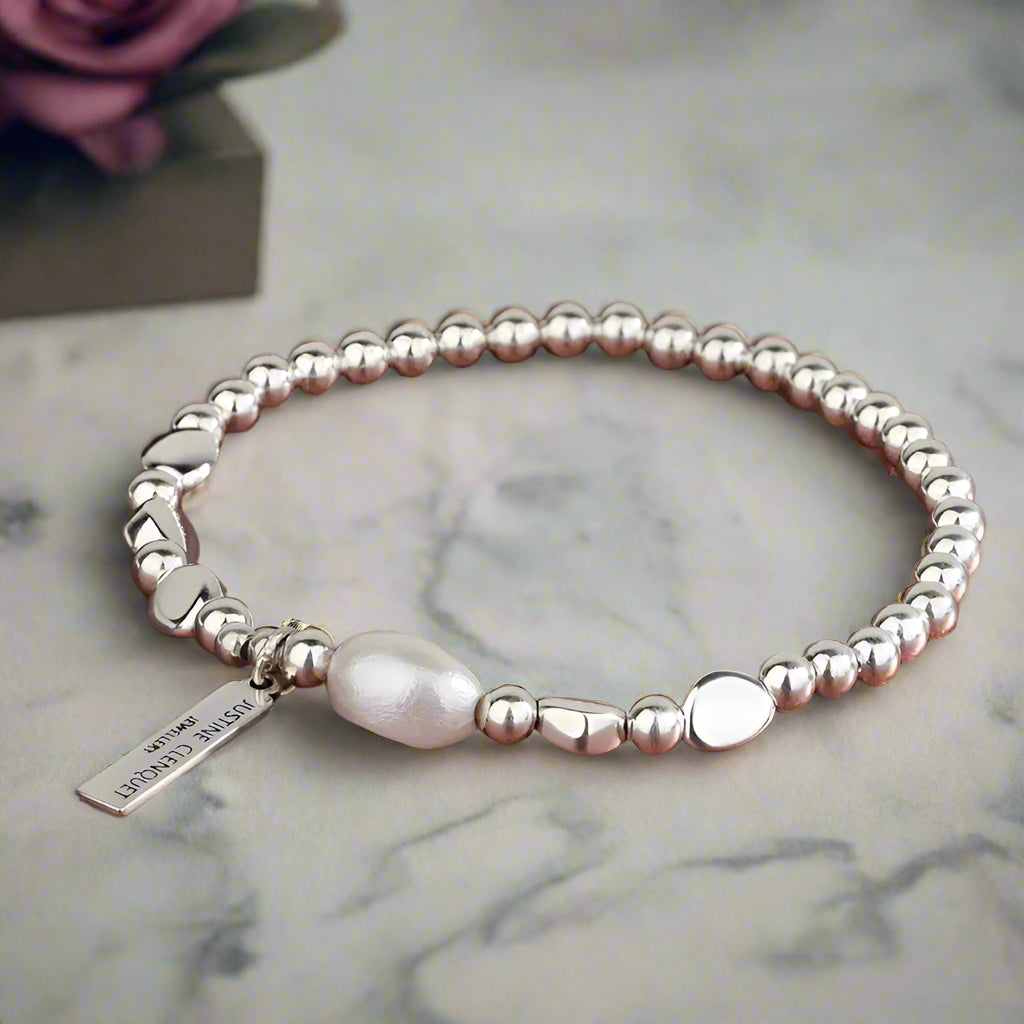 Silver & Freshwater Pearl Bracelet
