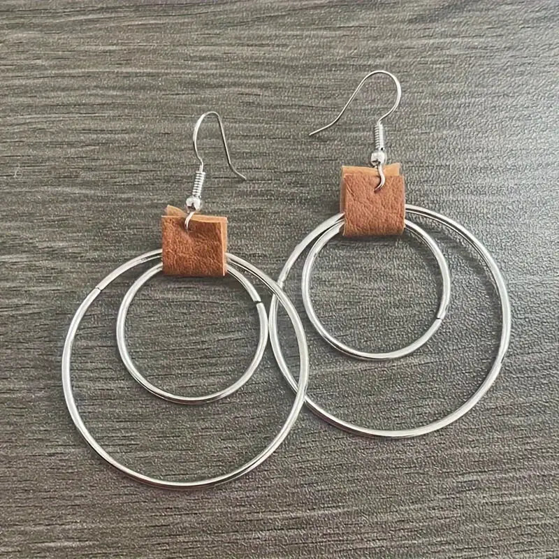 Lilliana Leather Hoop Earrings