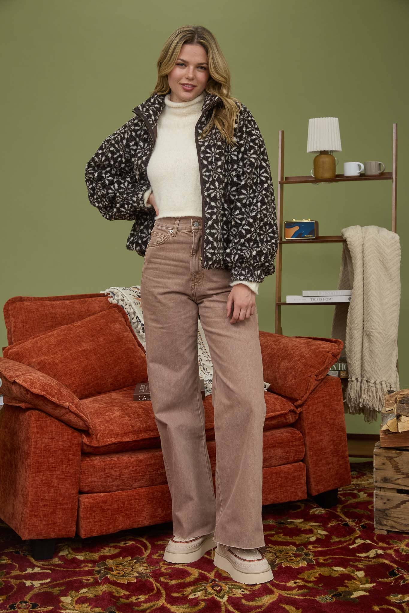 Aspen Snowflake Sherpa Jacket
