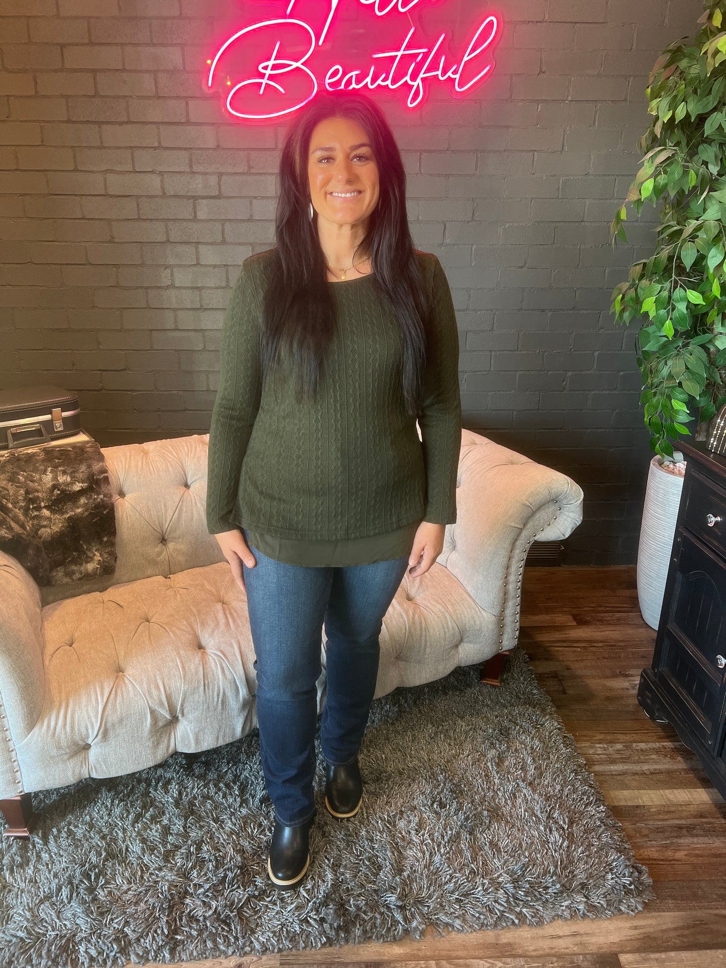 Klaire Side Tie Sweater