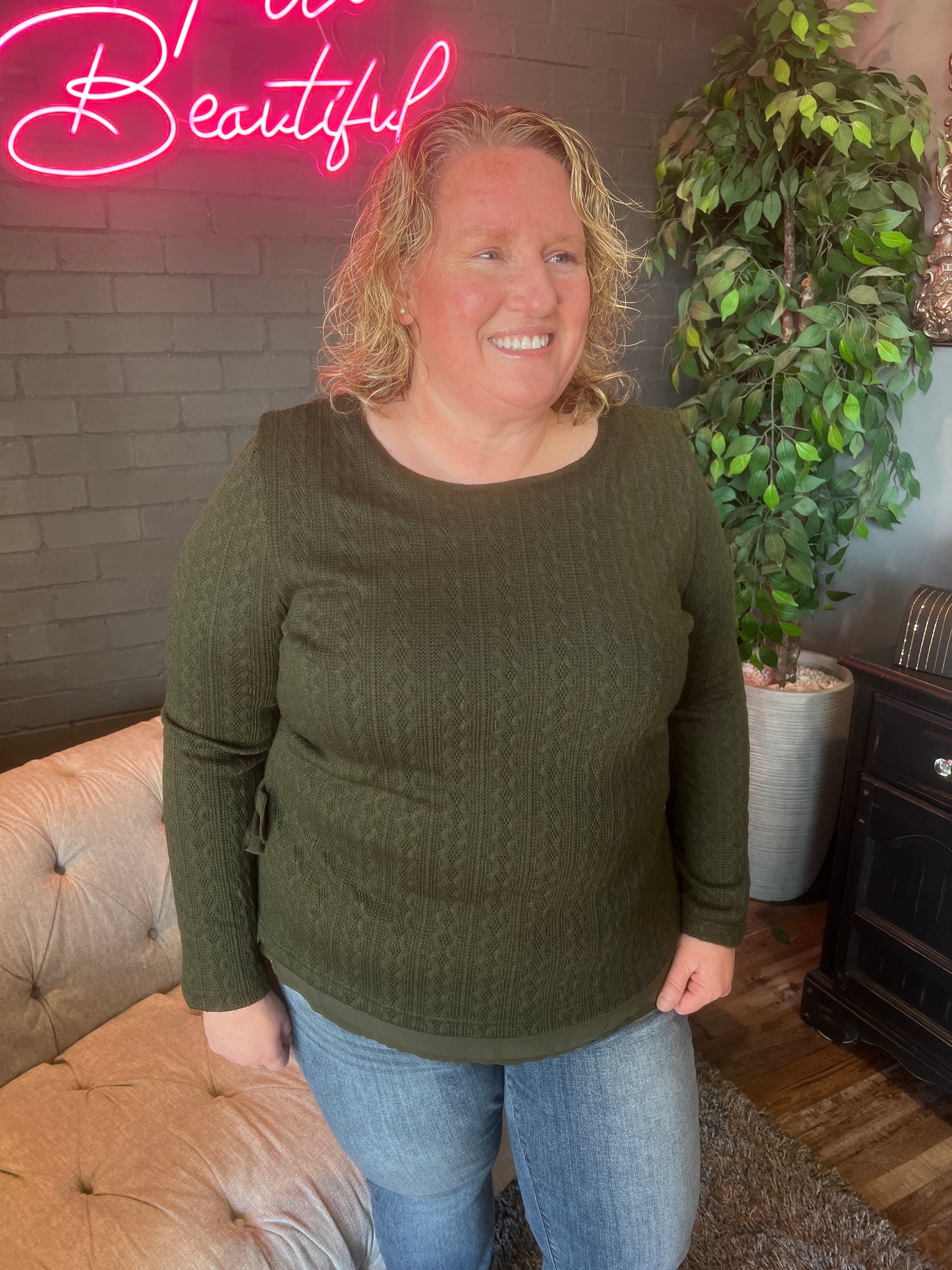 Klaire Side Tie Sweater