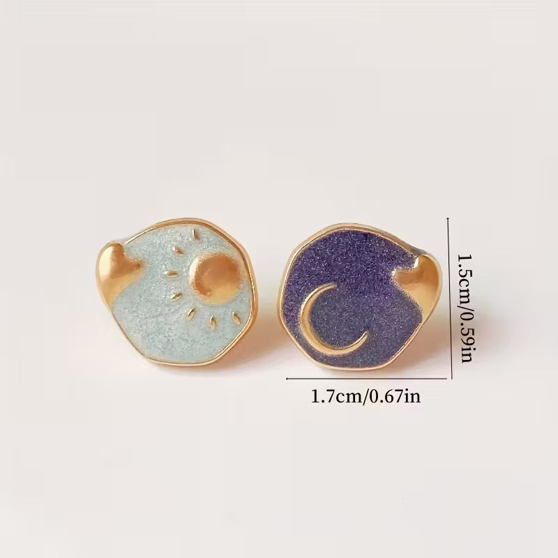 Sun & Moon Studs