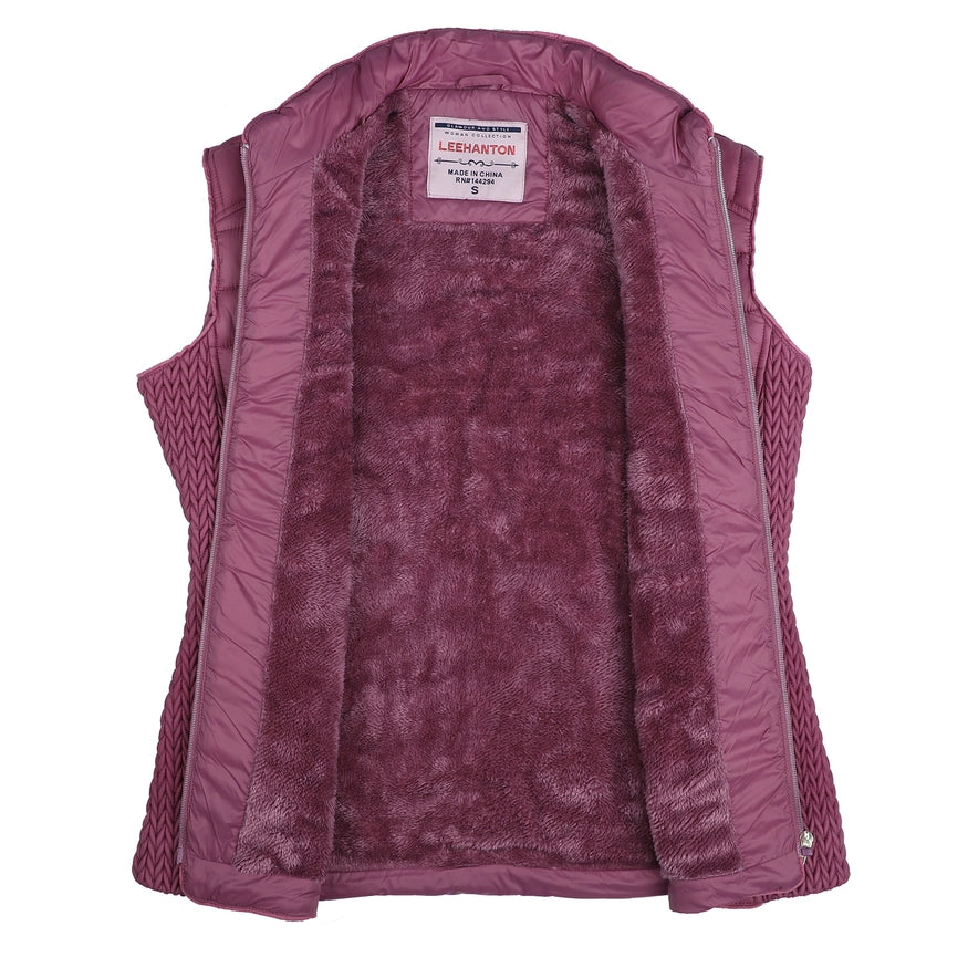 Leah Fur Lined Puffer Vest