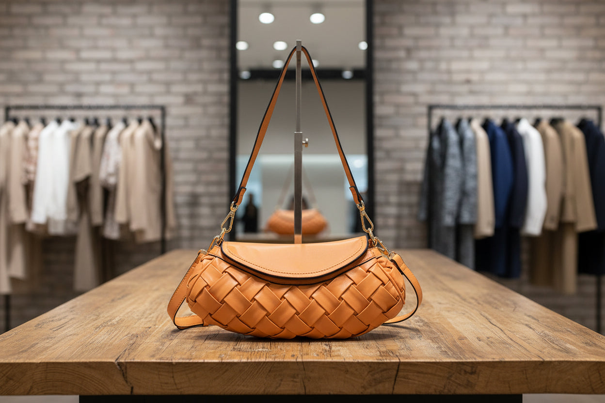 Kaleen Woven Satchel w/ Crossbody Strap