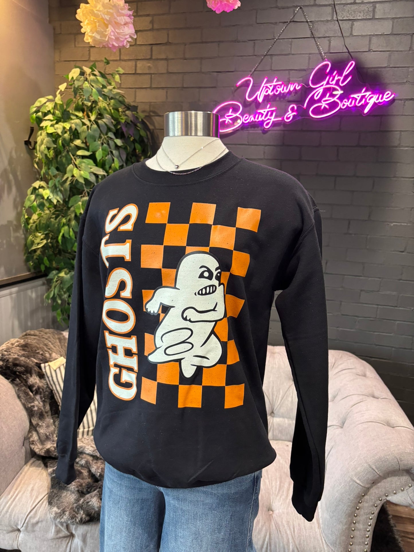 Kaukauna Ghosts Checkerboard Crewneck