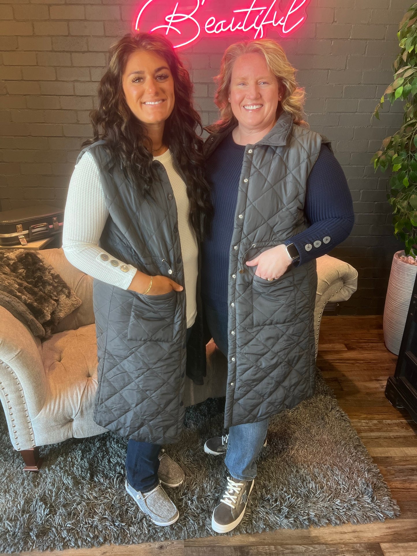 Carson City Puffer Vest - Charcoal