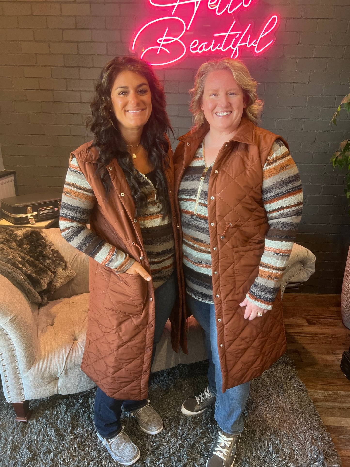 Carson City Puffer Vest - Rust