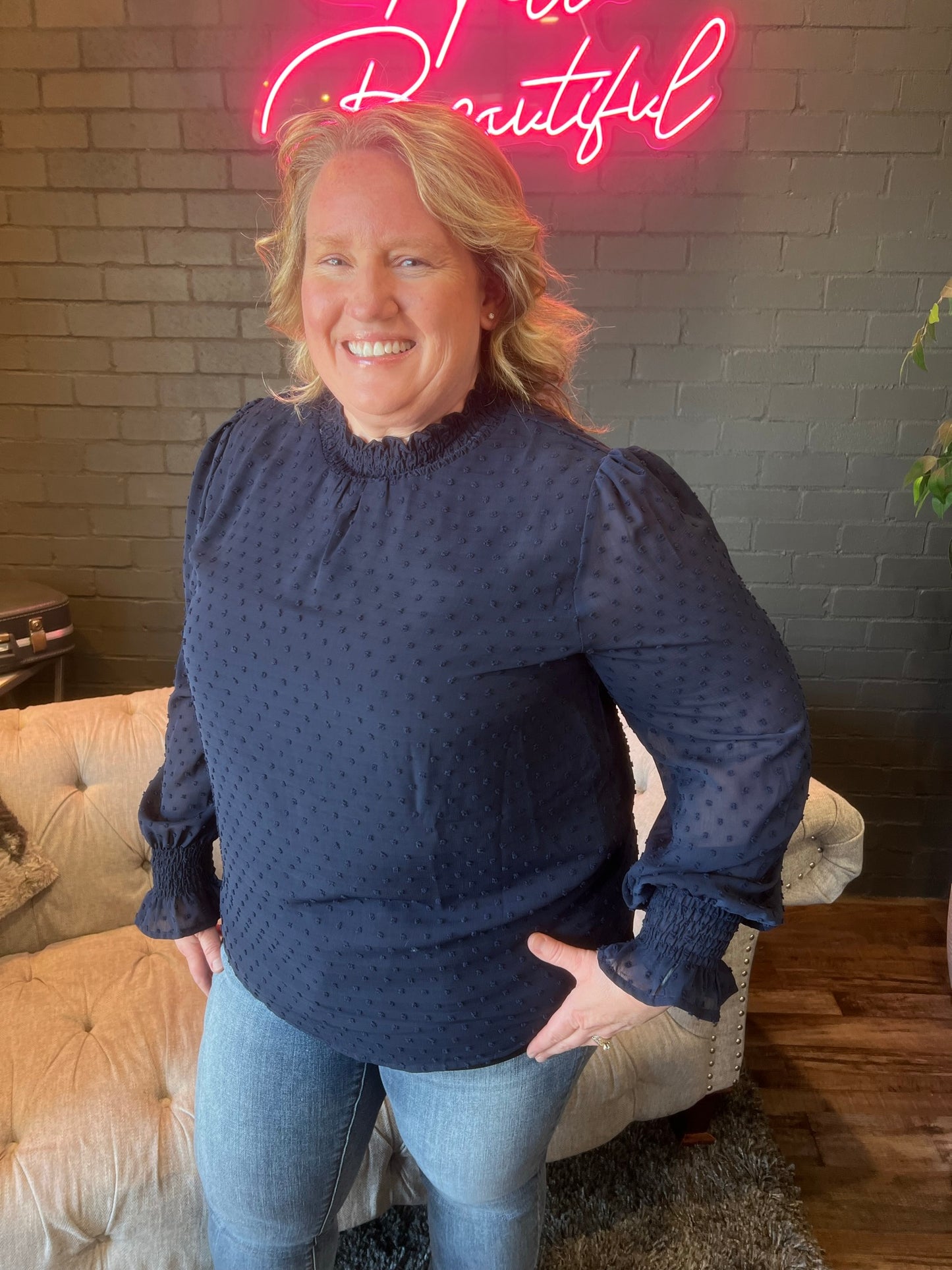 Mariana Blouse - Navy