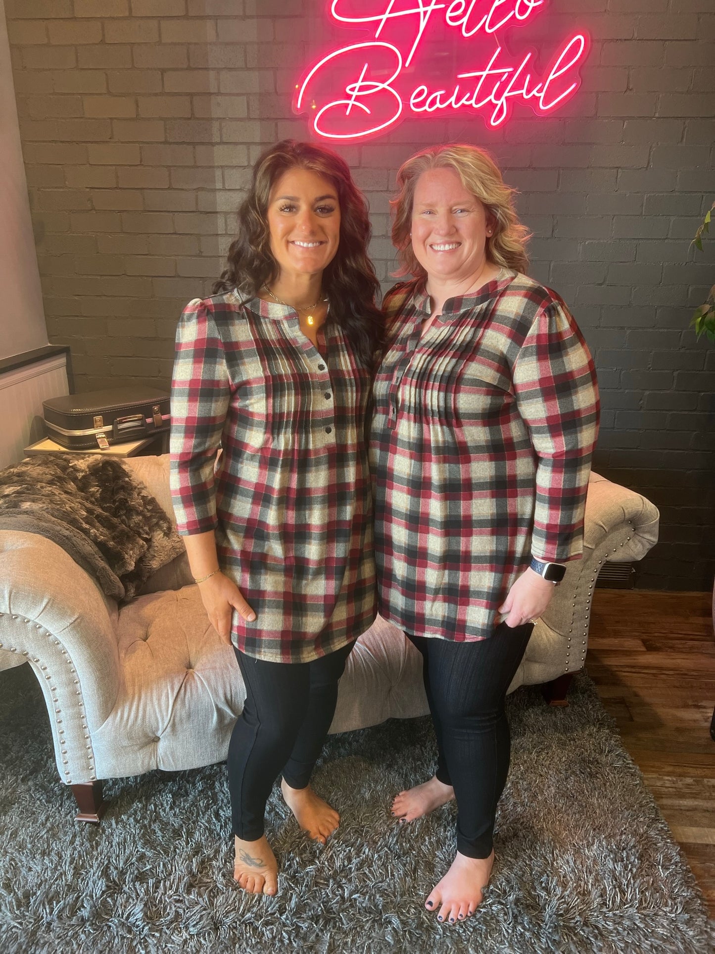 Perry Plaid Sweater Top