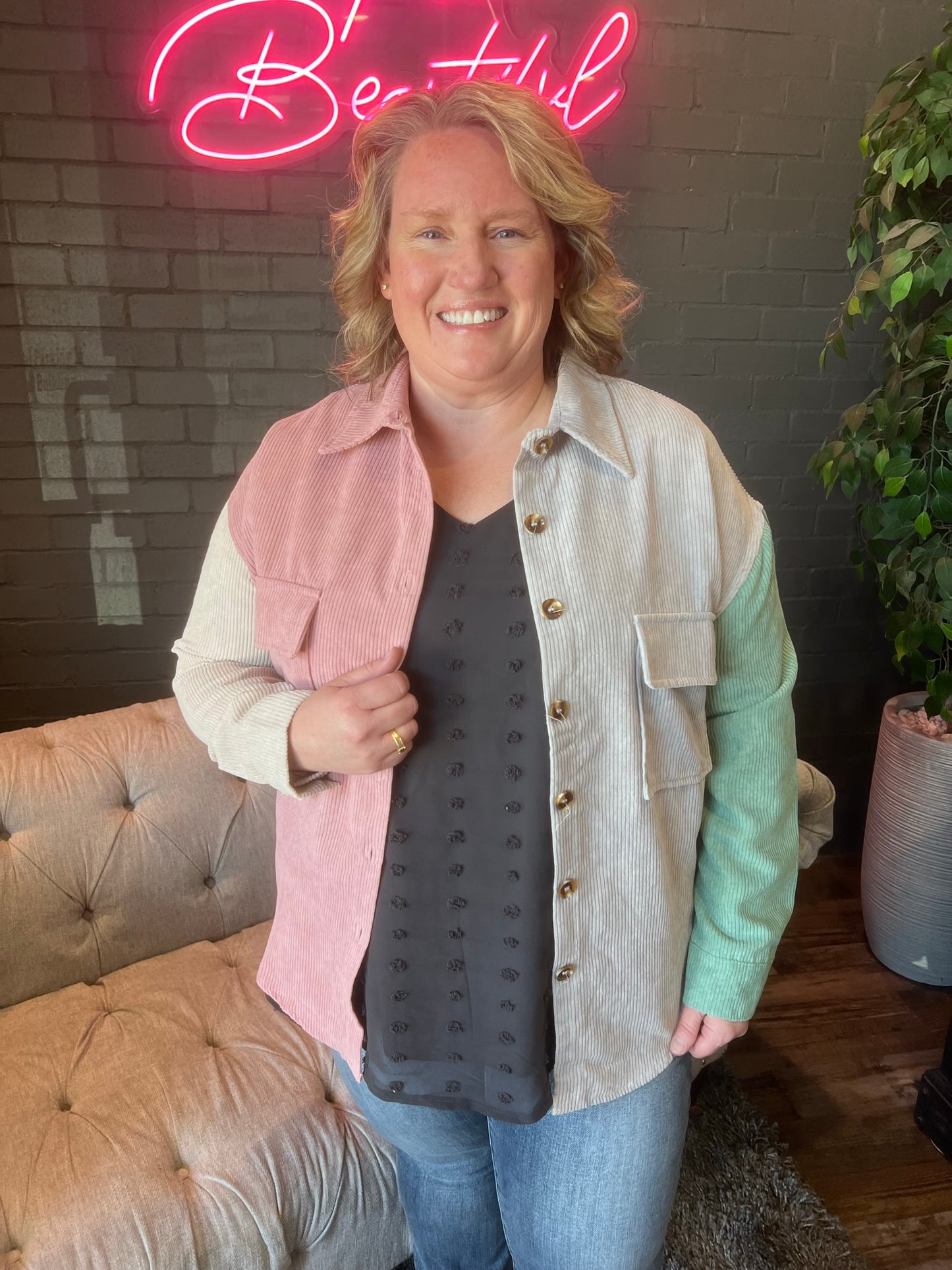 Burlington Patchwork Corduroy Shirt