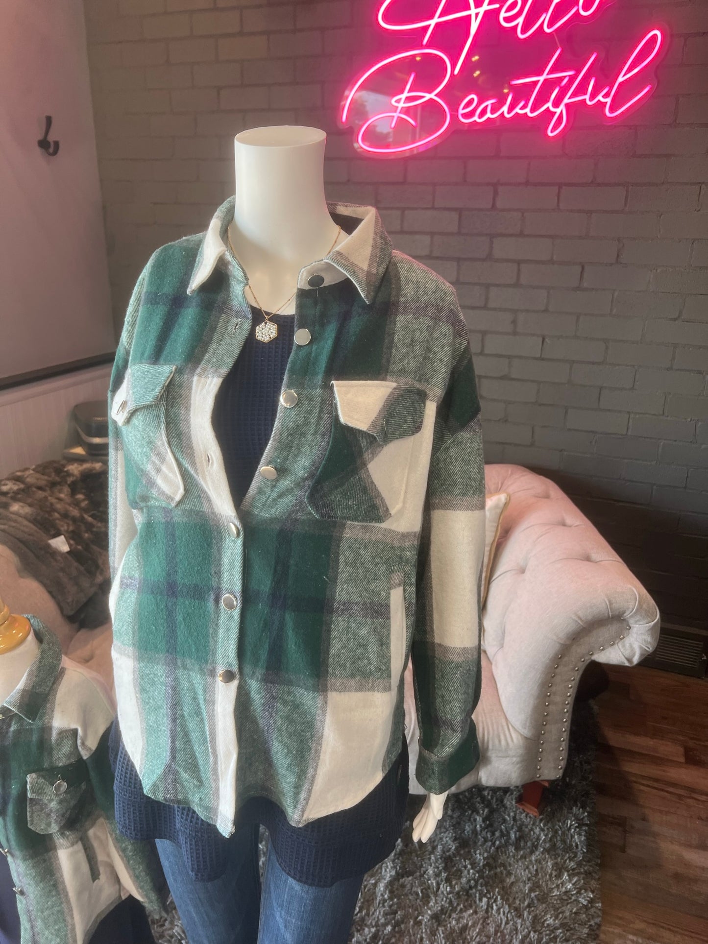 Trista Shacket - Green