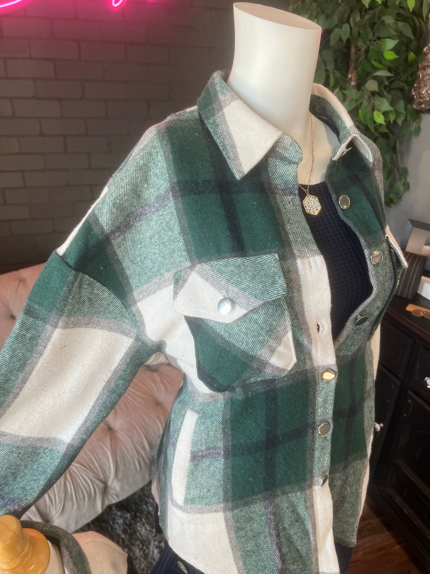 Trista Shacket - Green
