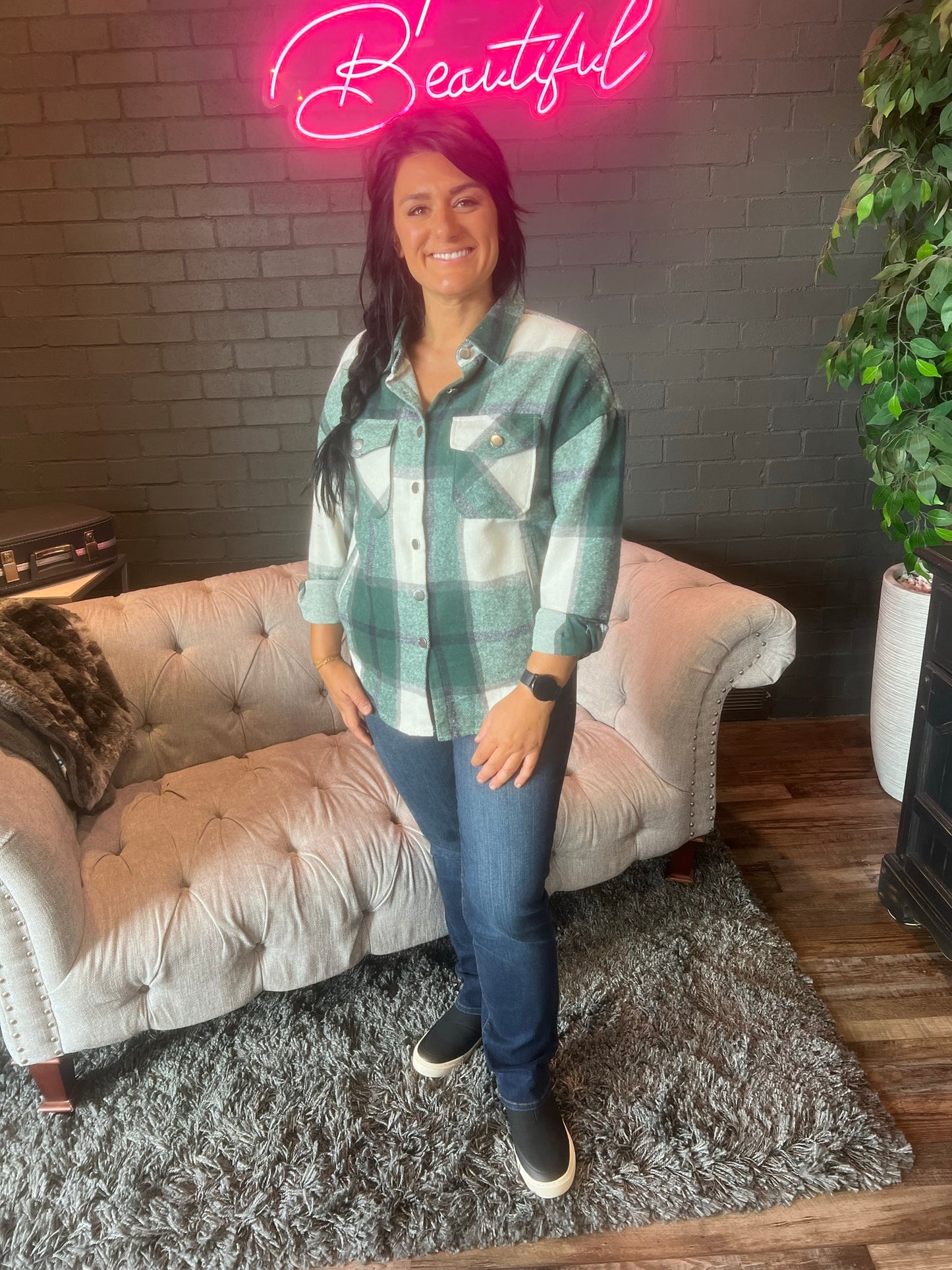 Trista Shacket - Green