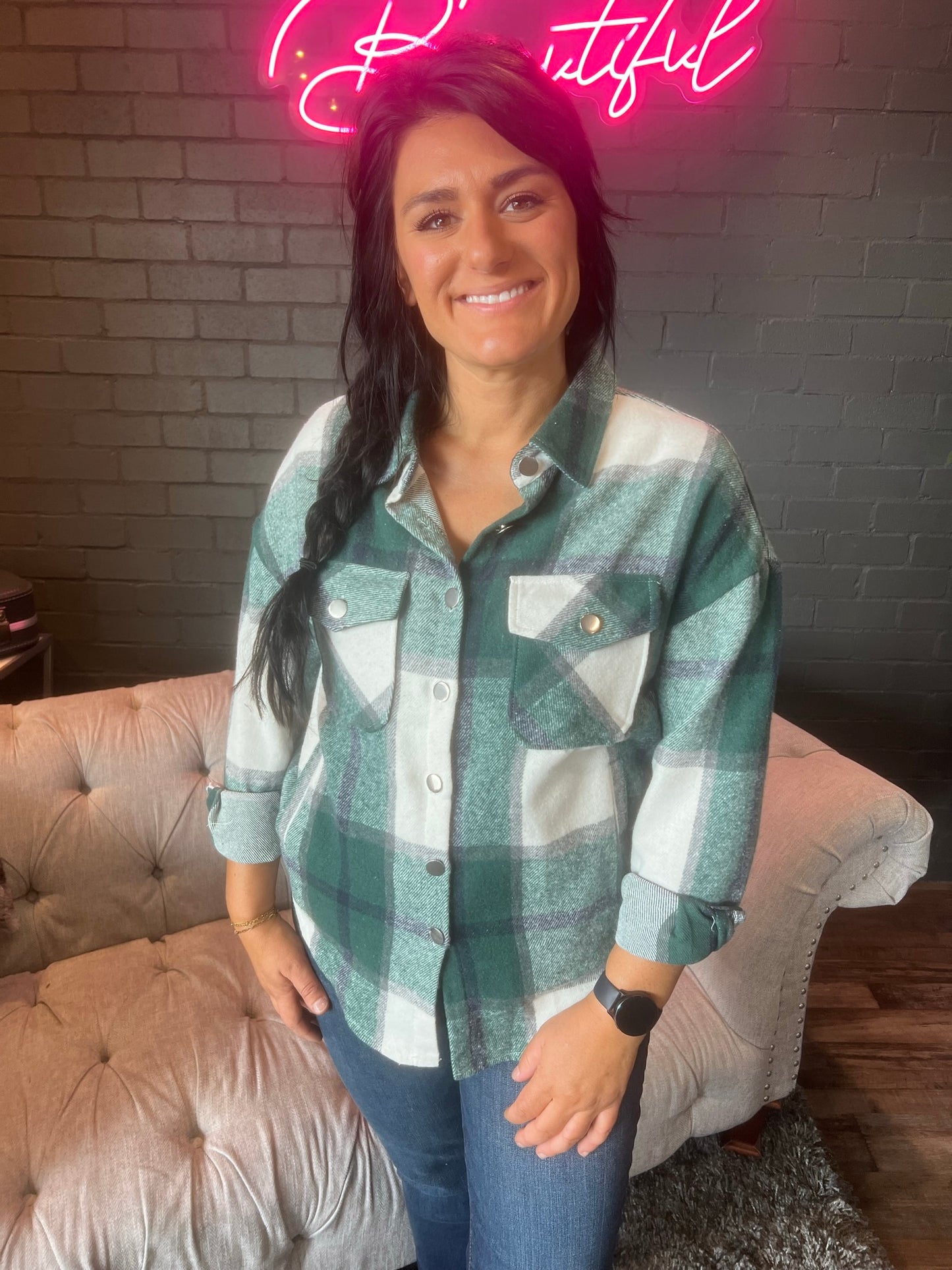 Trista Shacket - Green