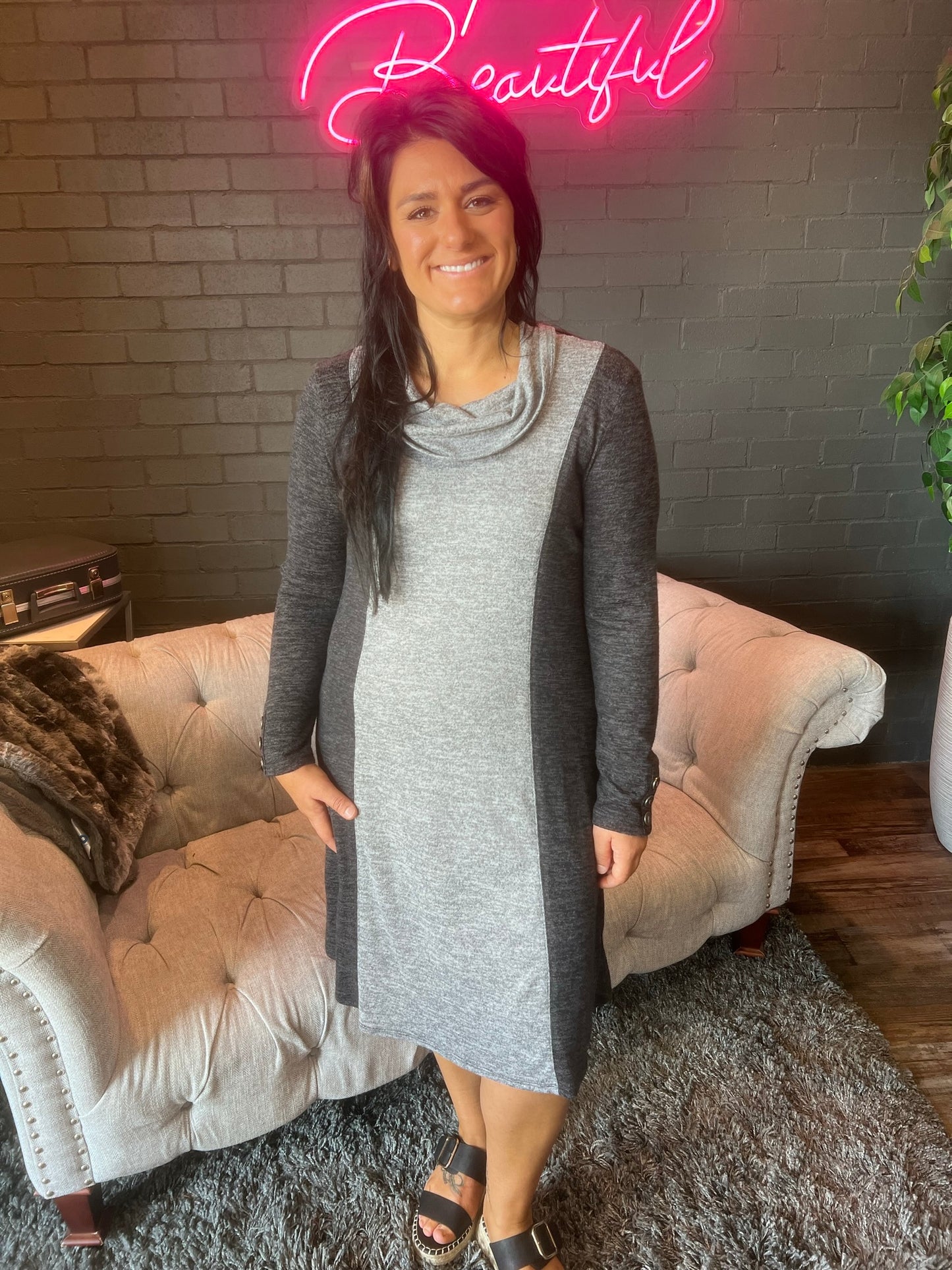 Drea Dress - Grey