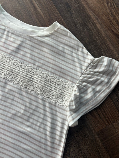 April Lace Striped Tee