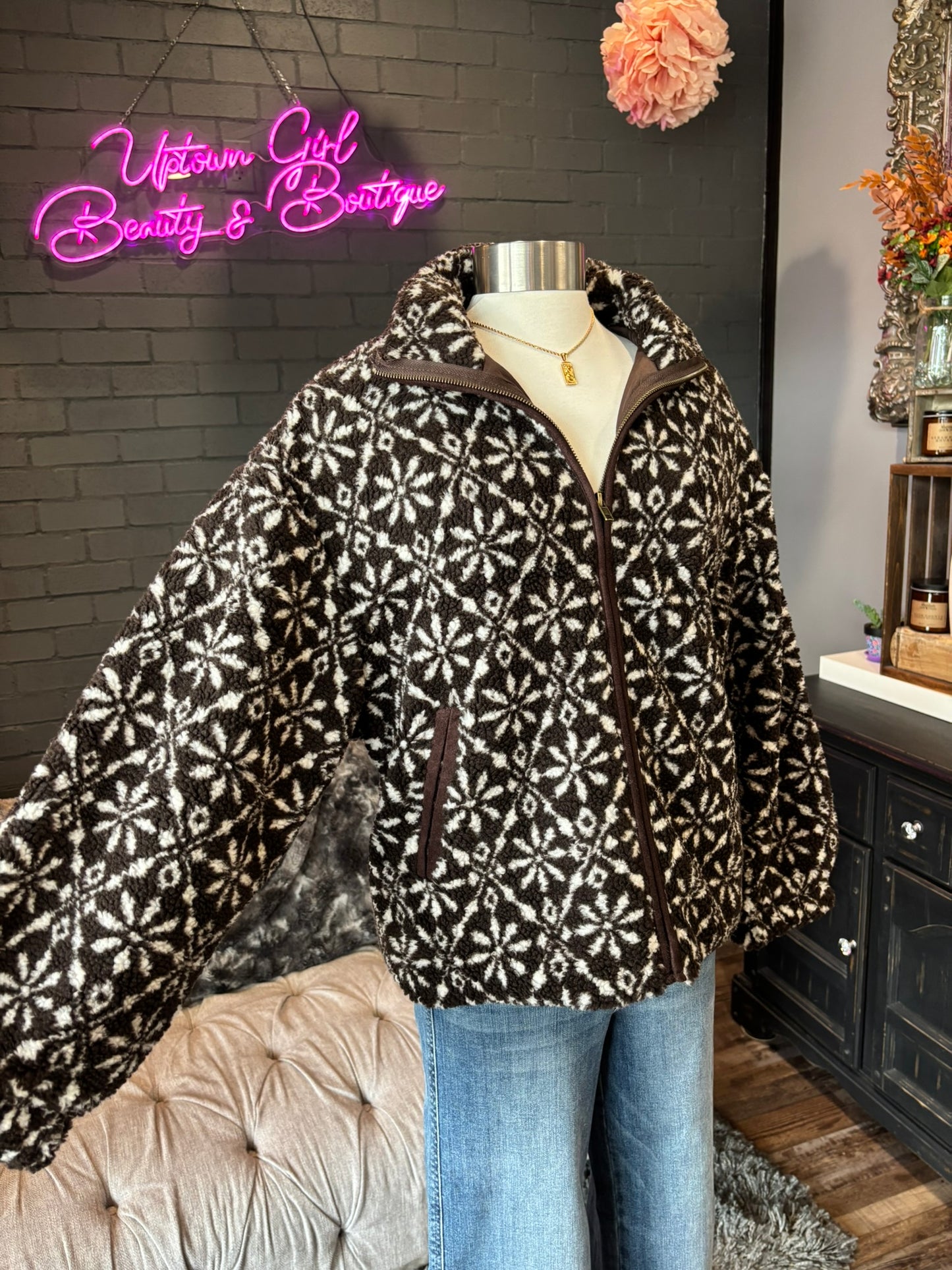 Aspen Snowflake Sherpa Jacket