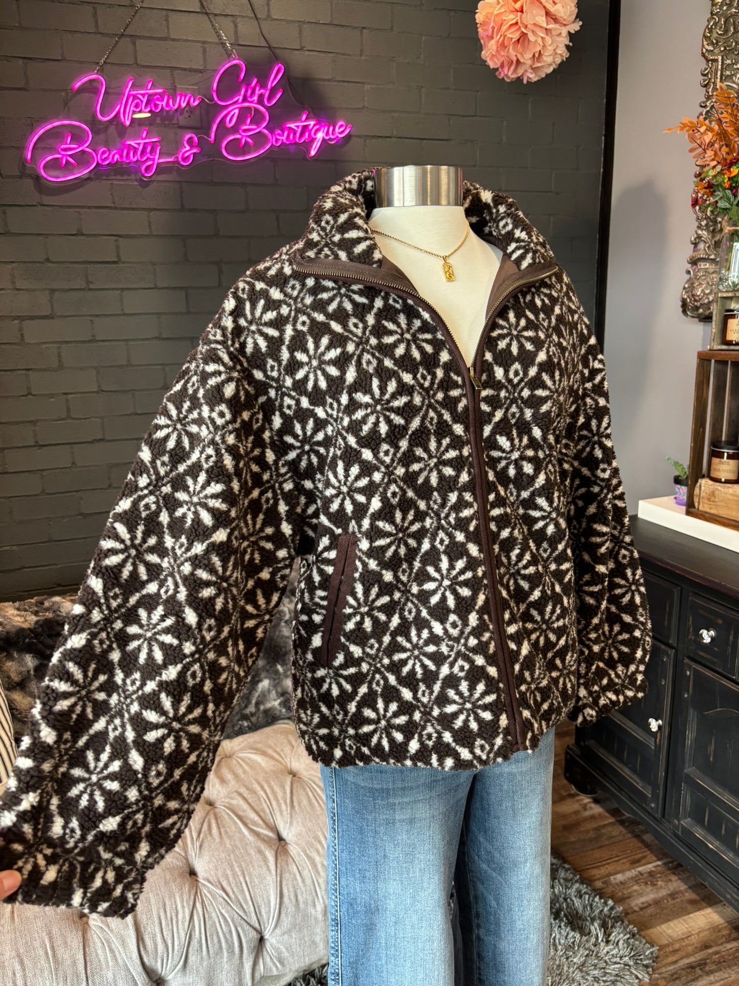 Aspen Snowflake Sherpa Jacket