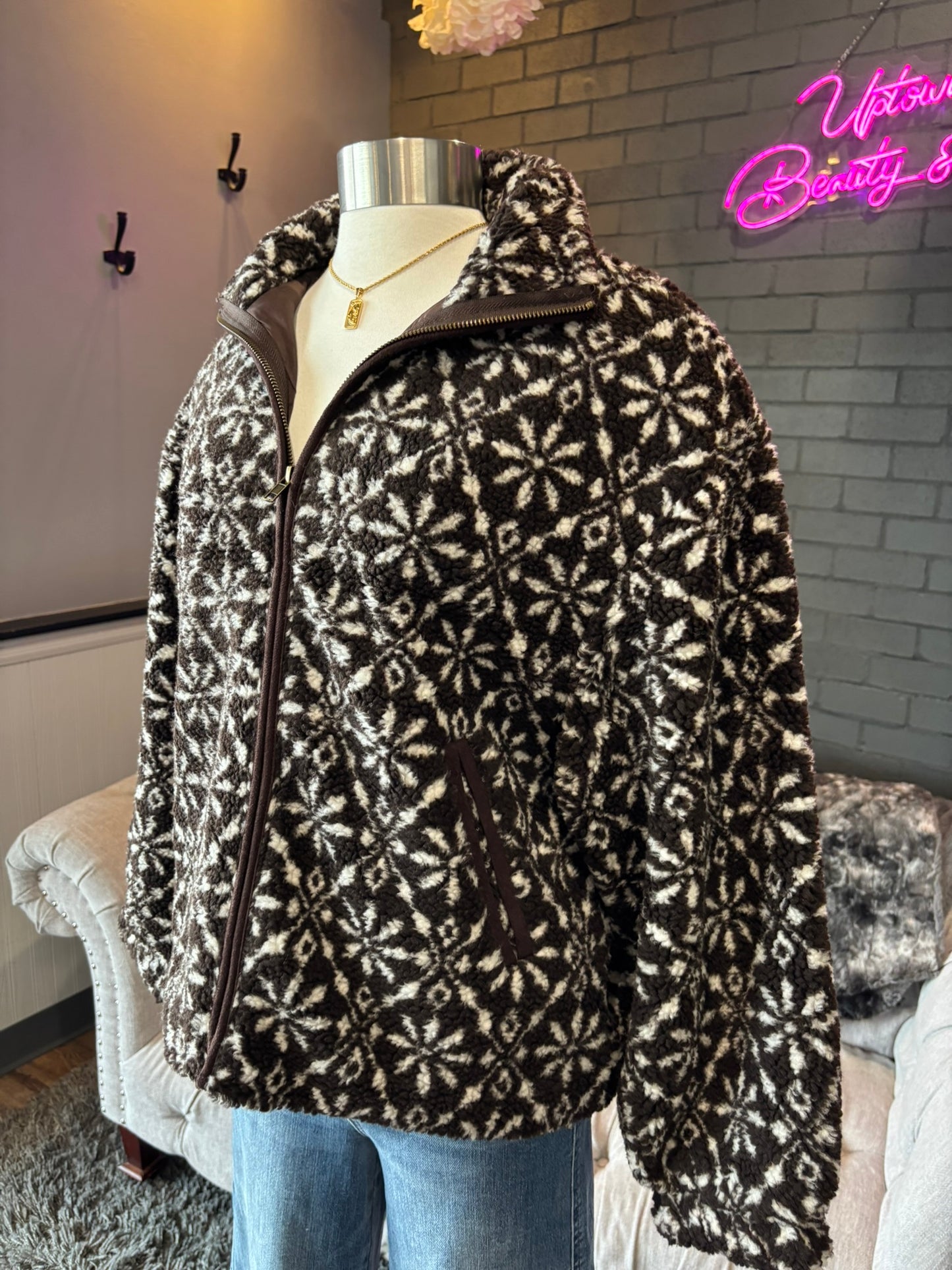 Aspen Snowflake Sherpa Jacket