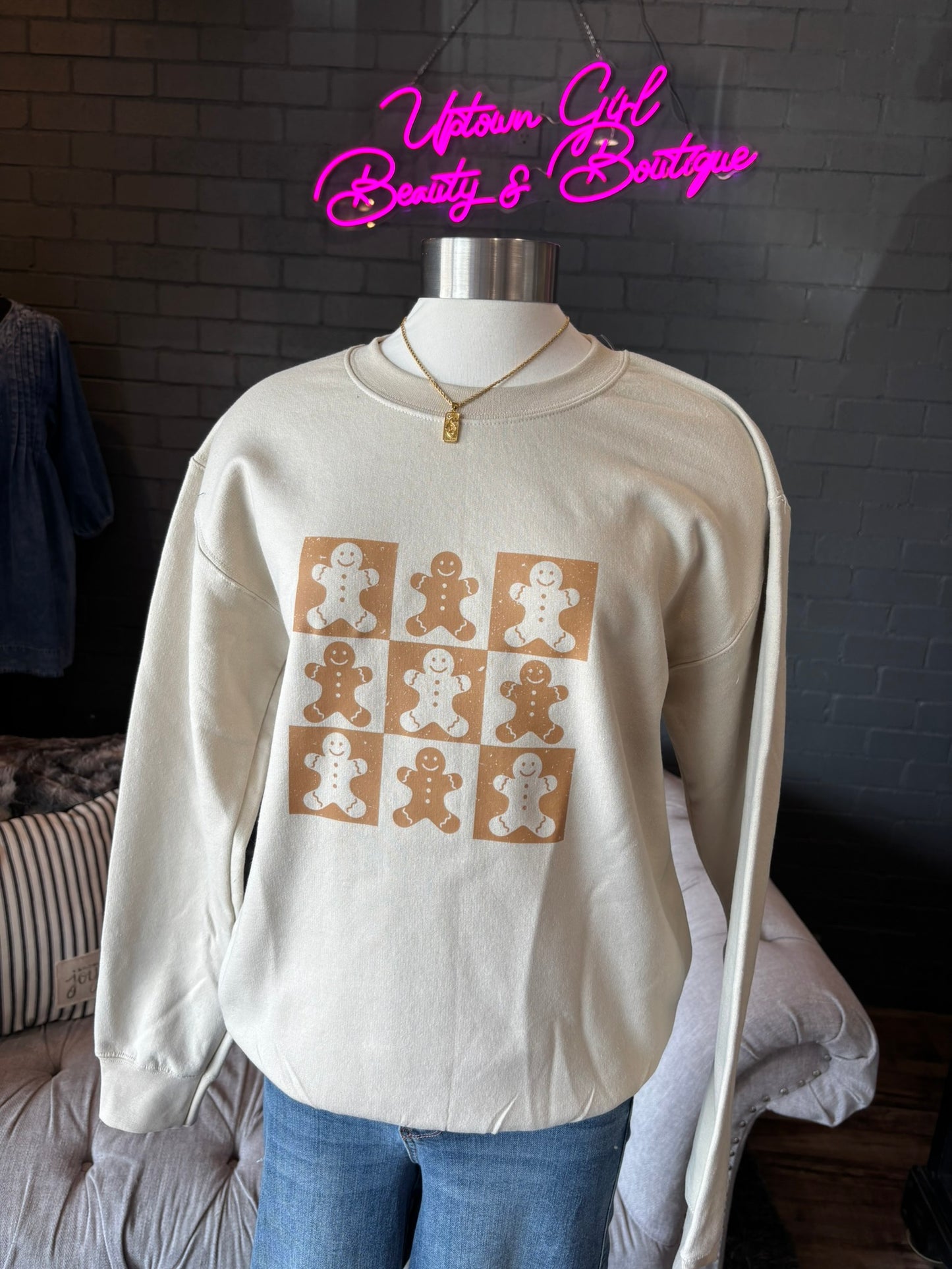 Gingerbread Holiday Crewneck Sweatshirt