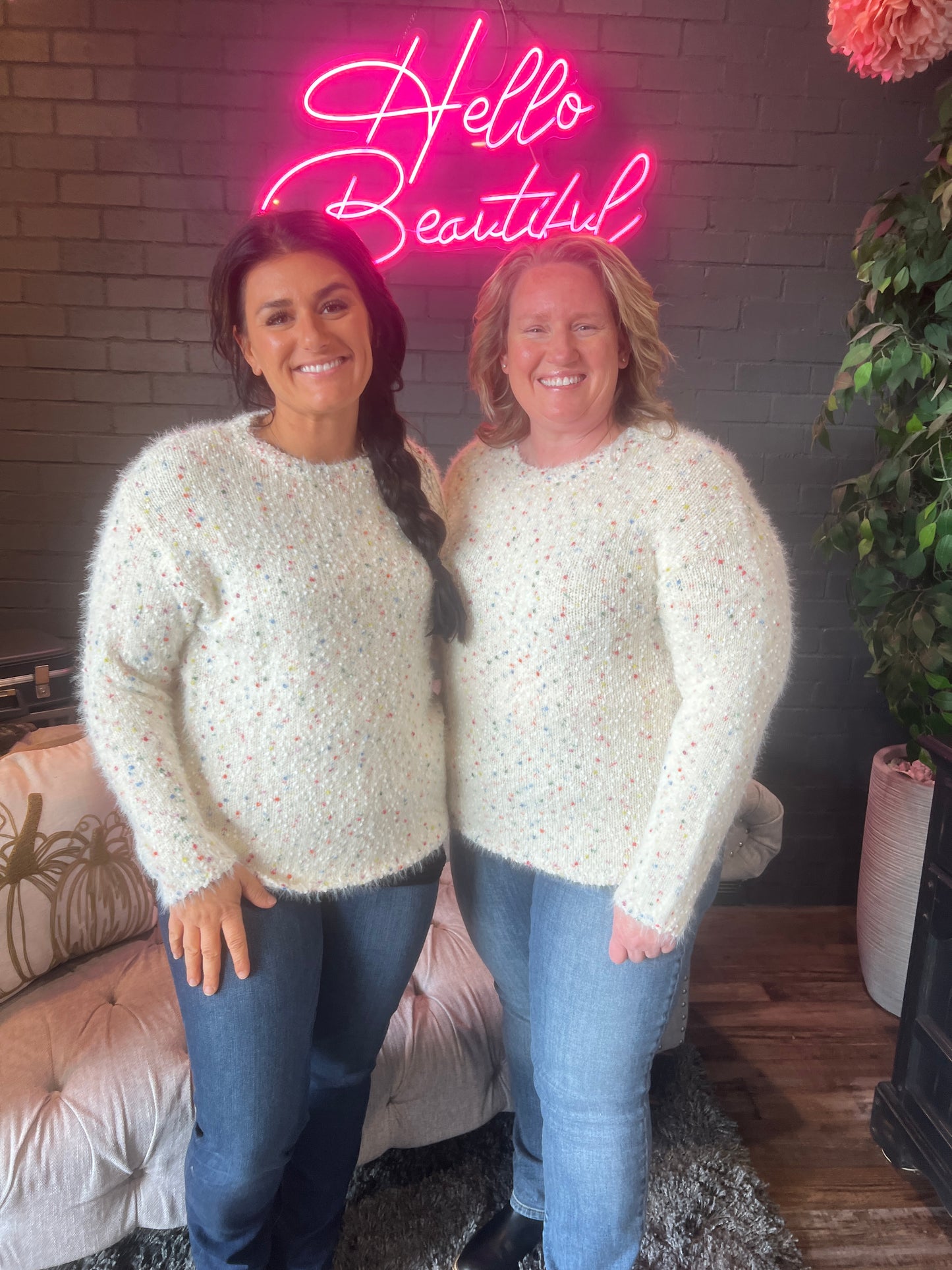 Grace Flecked Eyelash Sweater