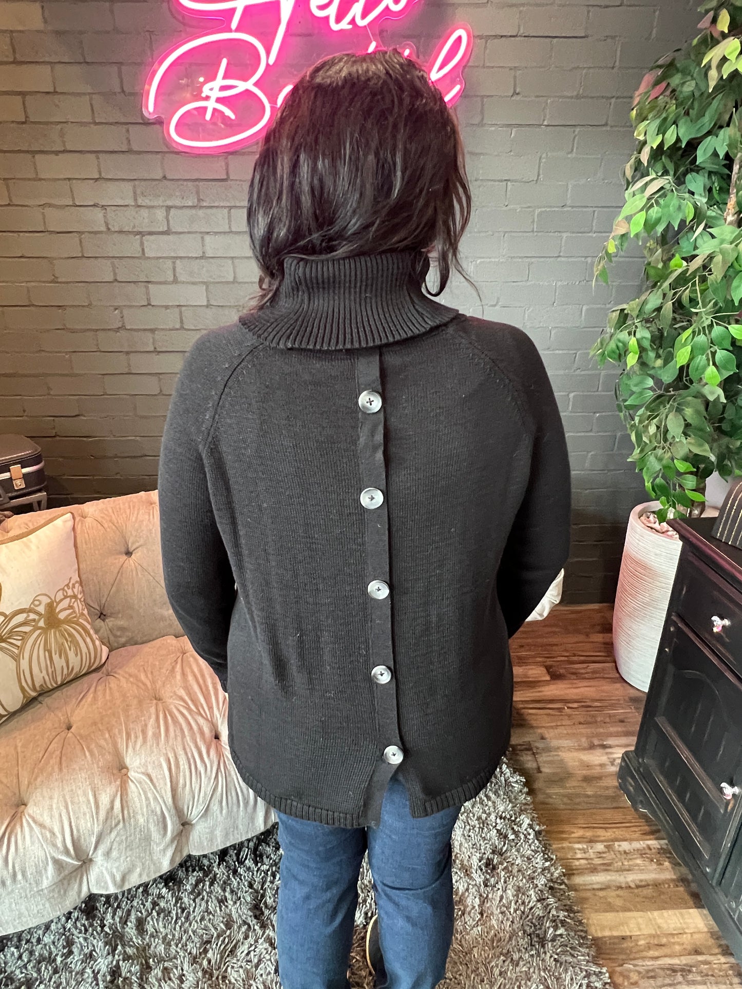 Tate Turtleneck Sweater - Black