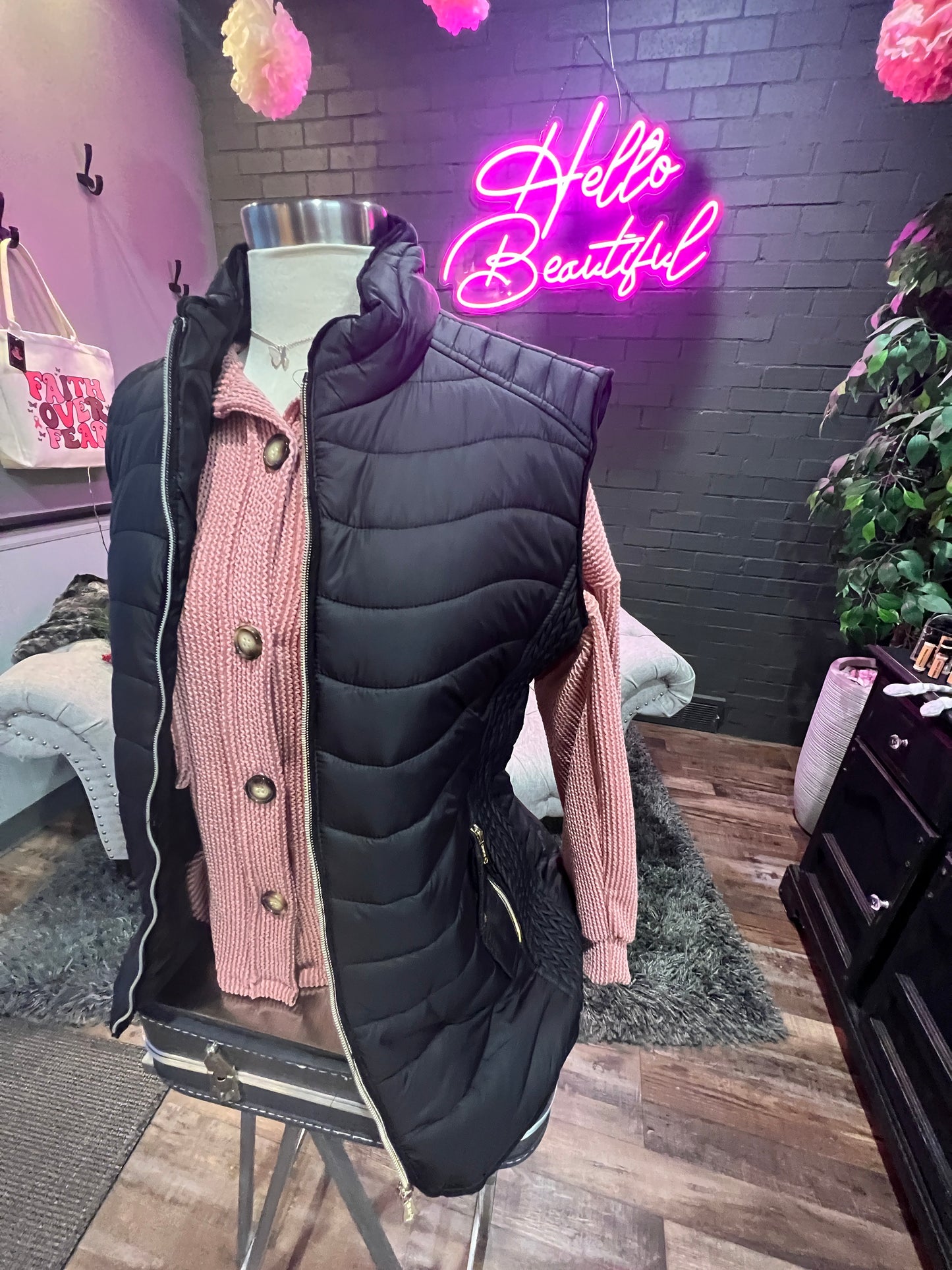 Leah Fur Lined Puffer Vest