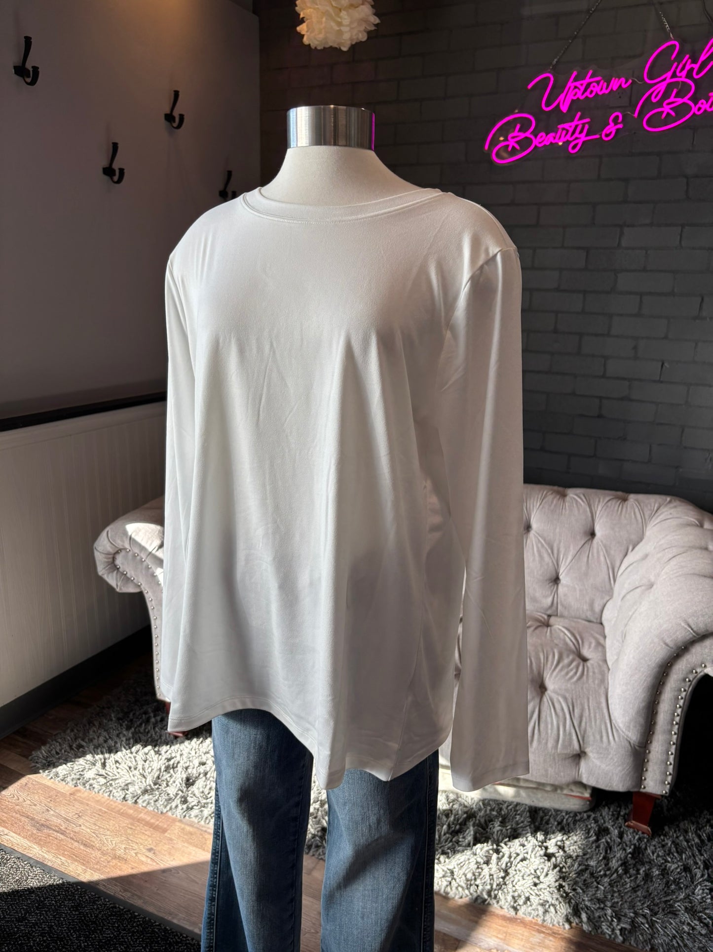 Basic White Long Sleeve Tee