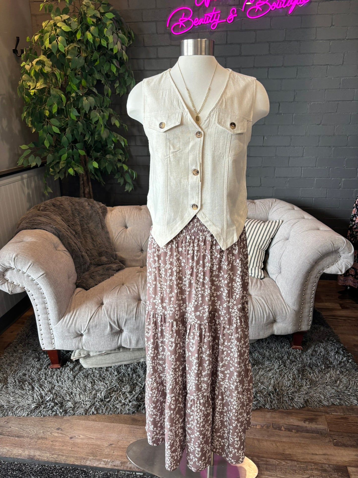 Yesi Linen Blend Vest