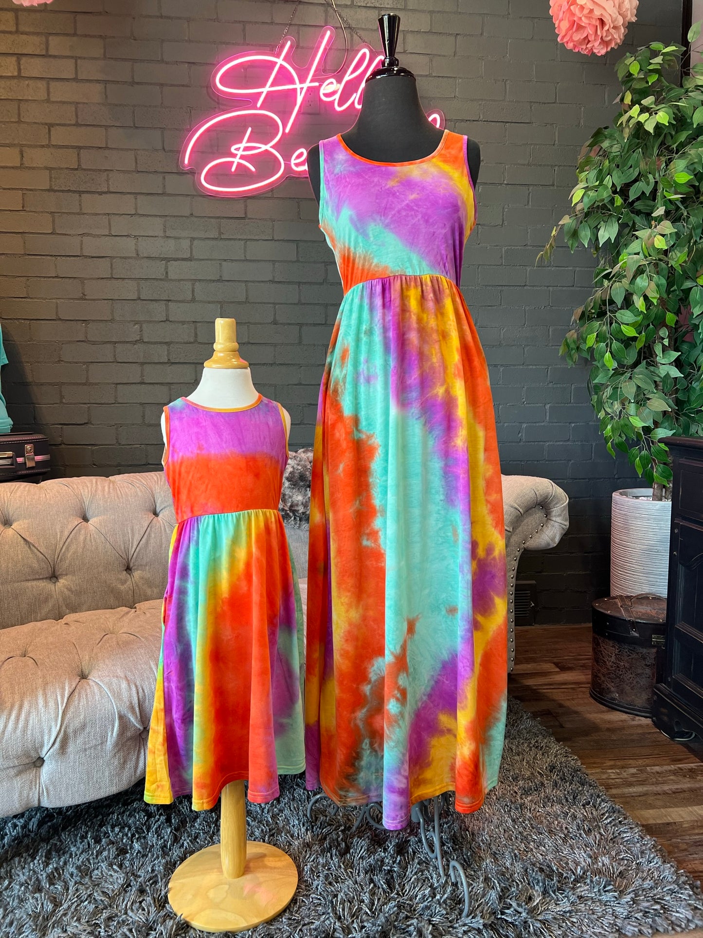 Girls Tie Dye Maxi Dress