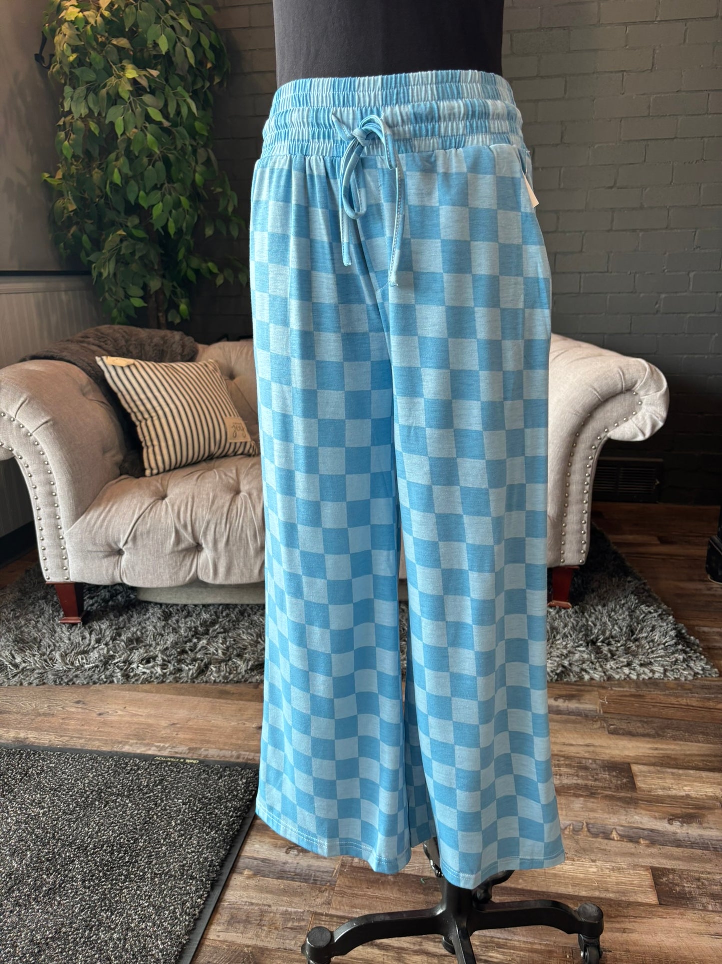 Skye Checkerboard Crop Pants