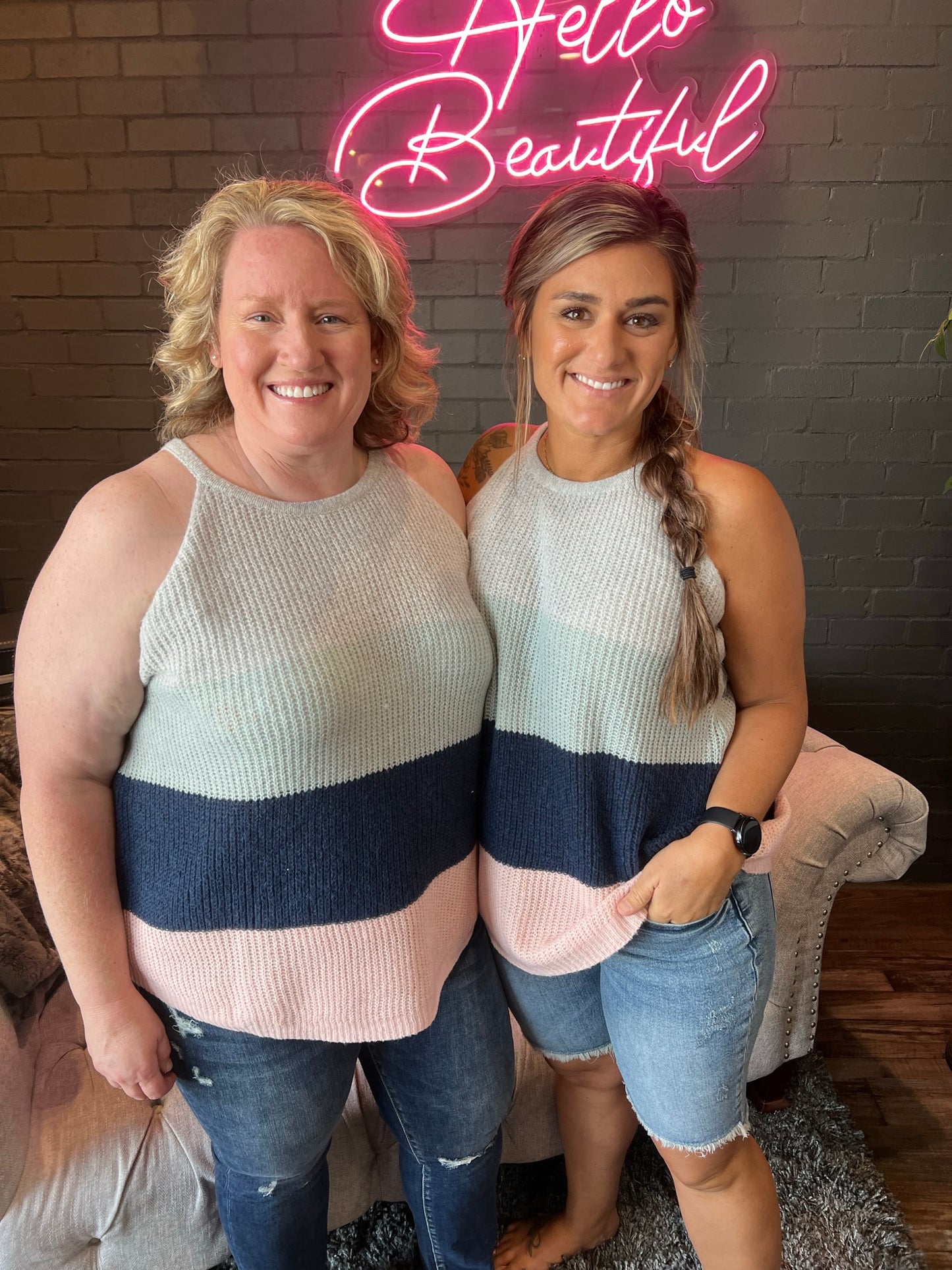 Shelvy Striped Sweater Tank