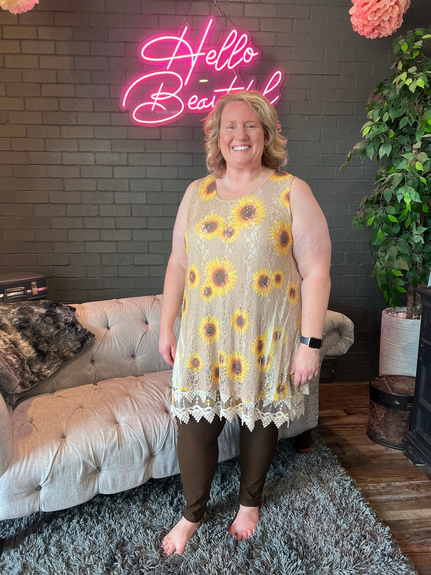 Sunflower Tunic Tank Top