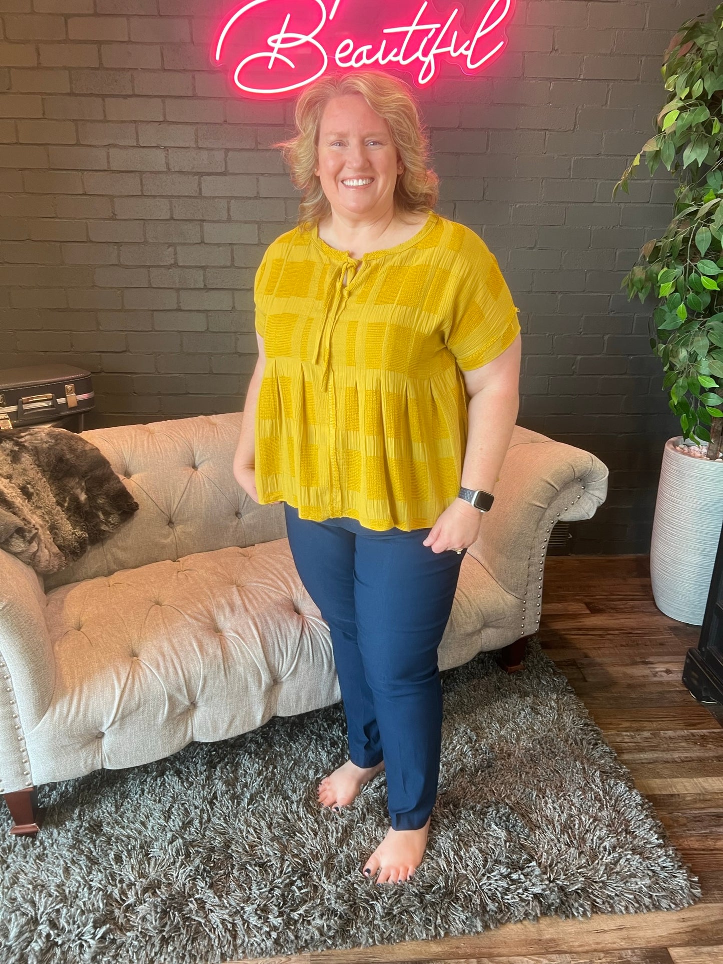 Stevie Textured Top