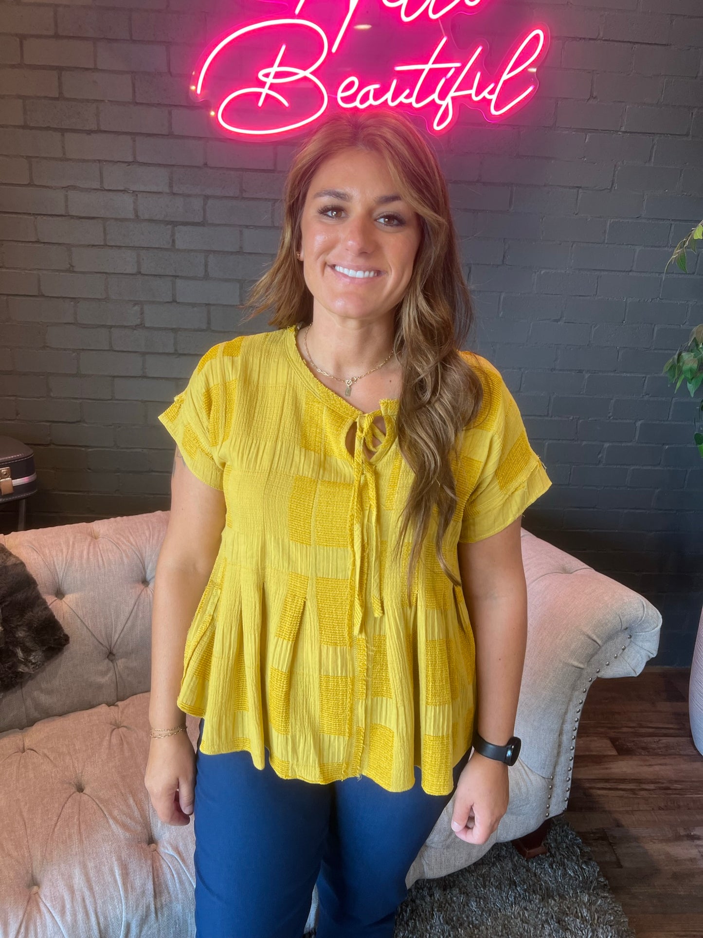Stevie Textured Top