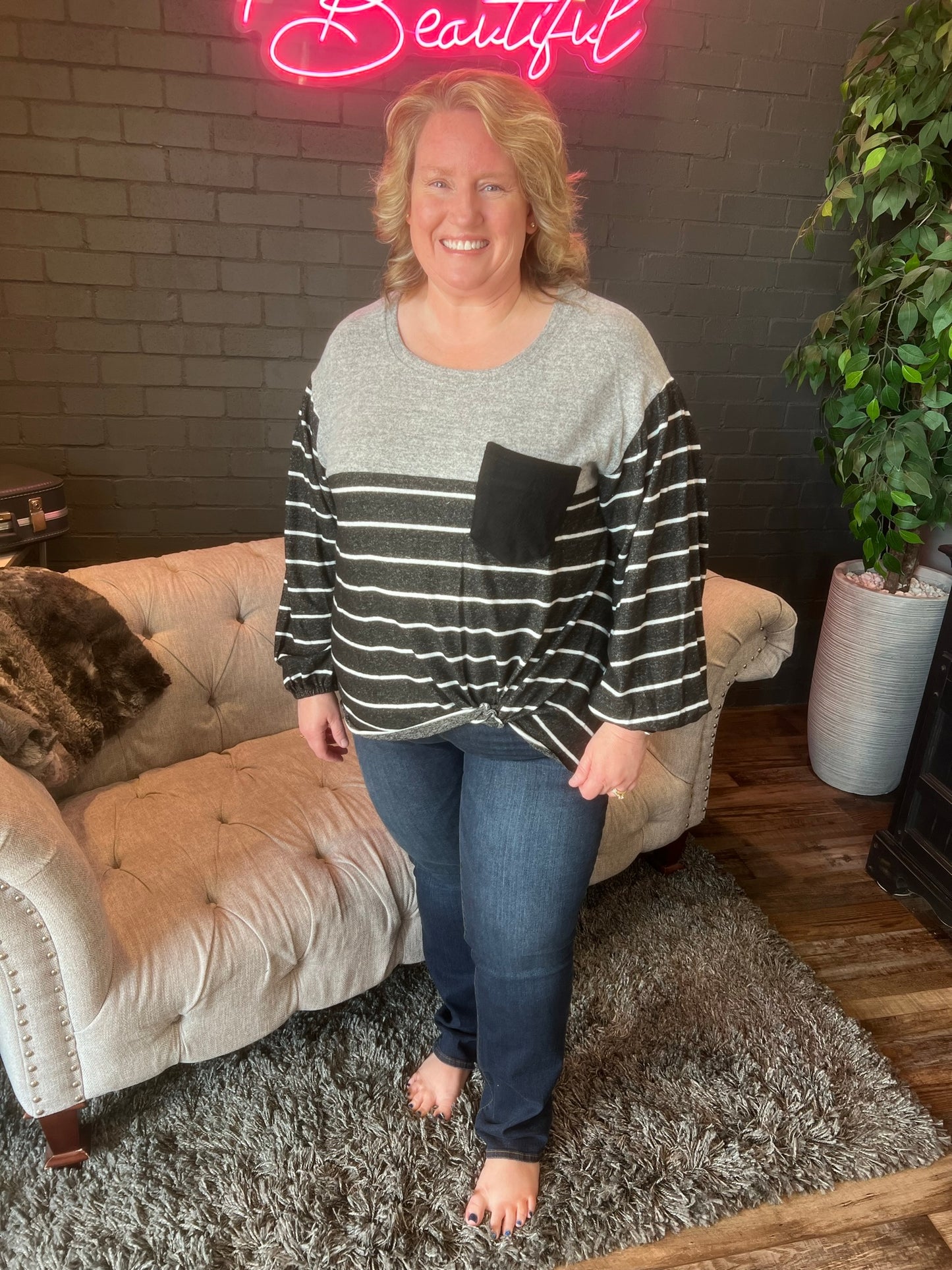 Elaine Striped Tee