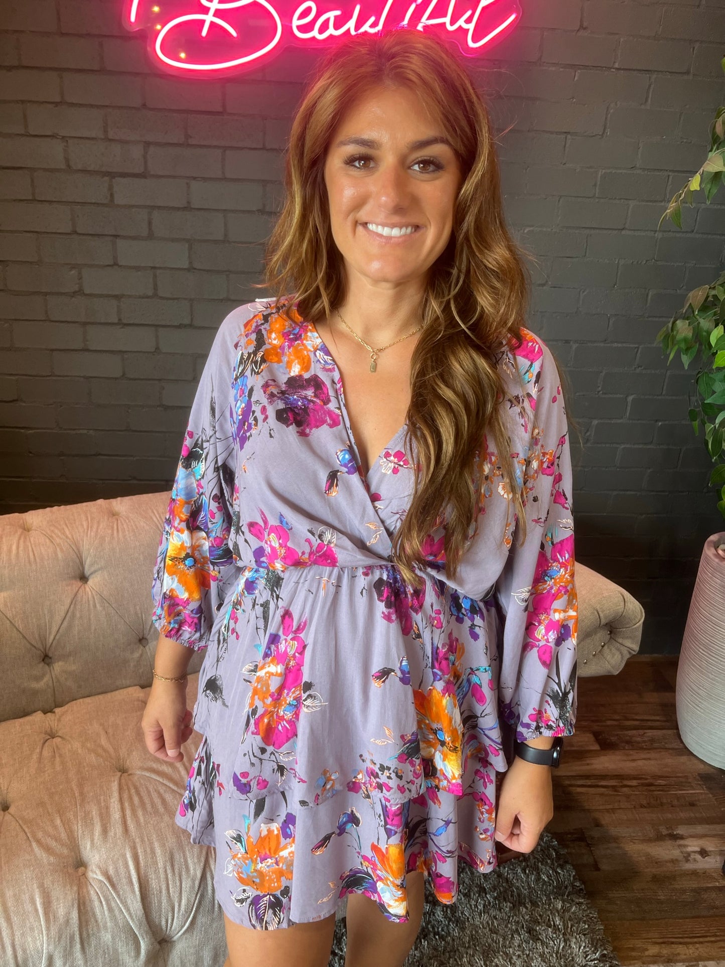 Natasha Floral Tunic-Dress