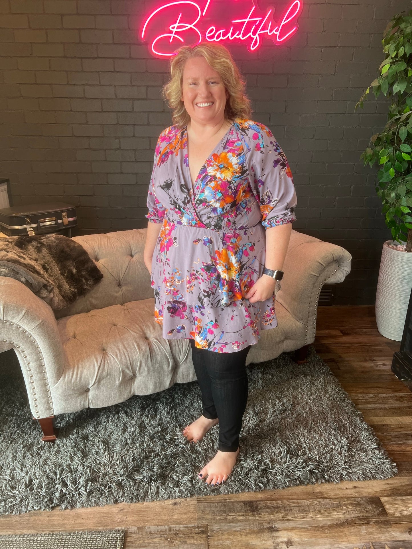Natasha Floral Tunic-Dress