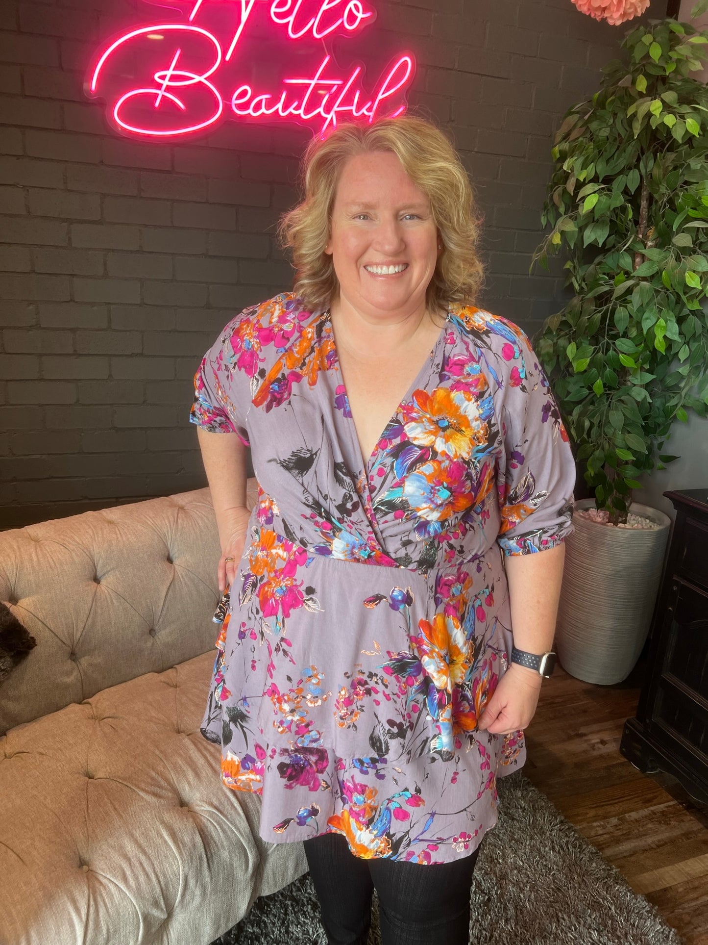 Natasha Floral Tunic-Dress