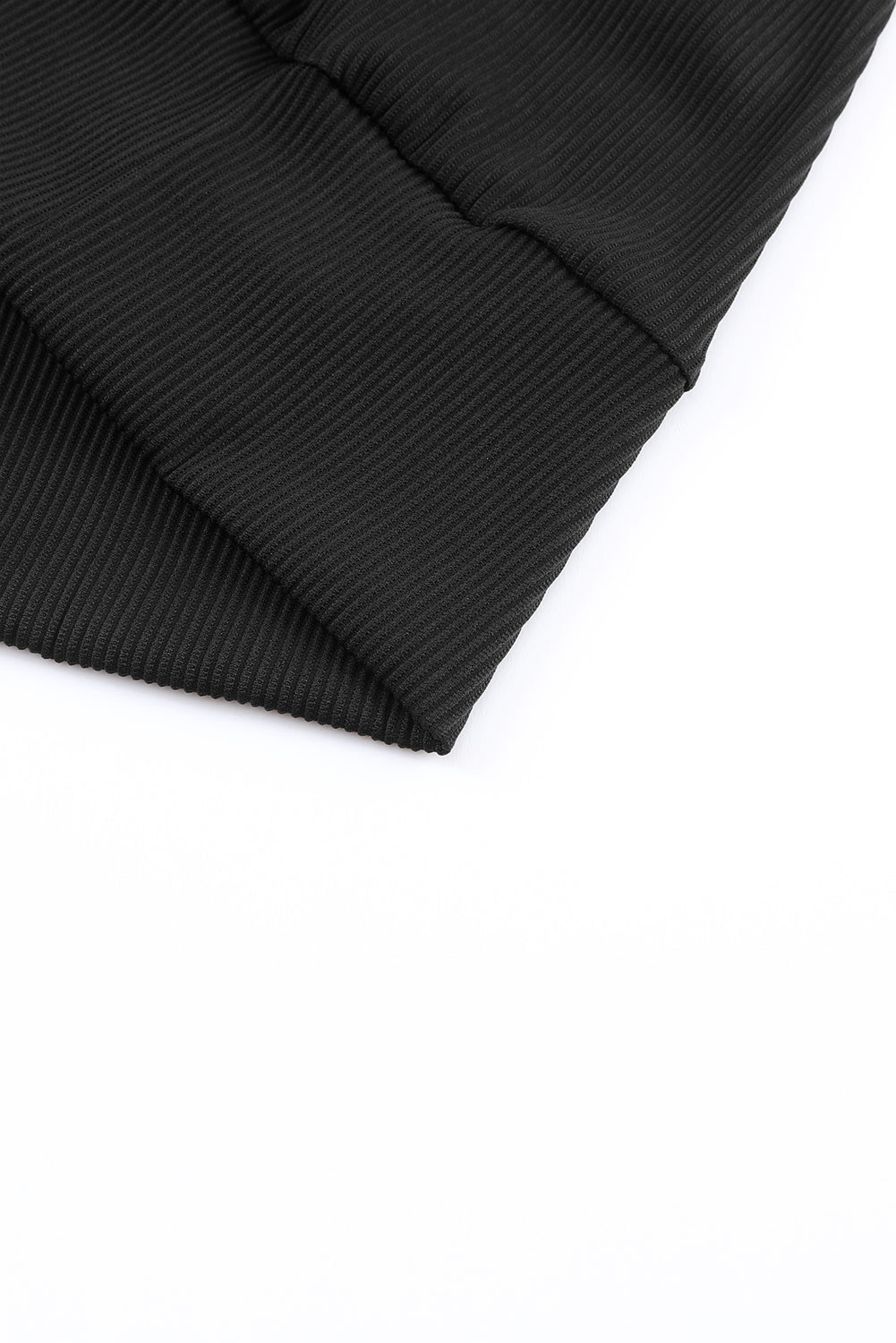 Avery Lace Trim Tee - Black