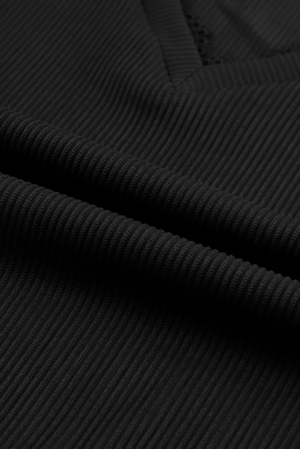 Avery Lace Trim Tee - Black