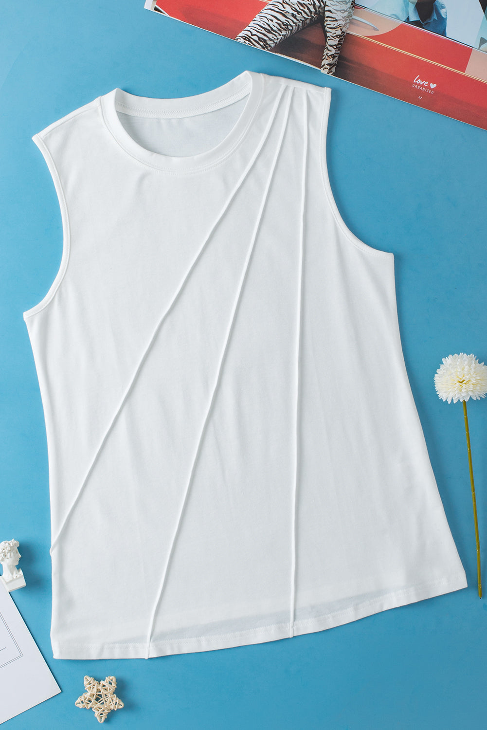 Xandra Pleated Tank Top