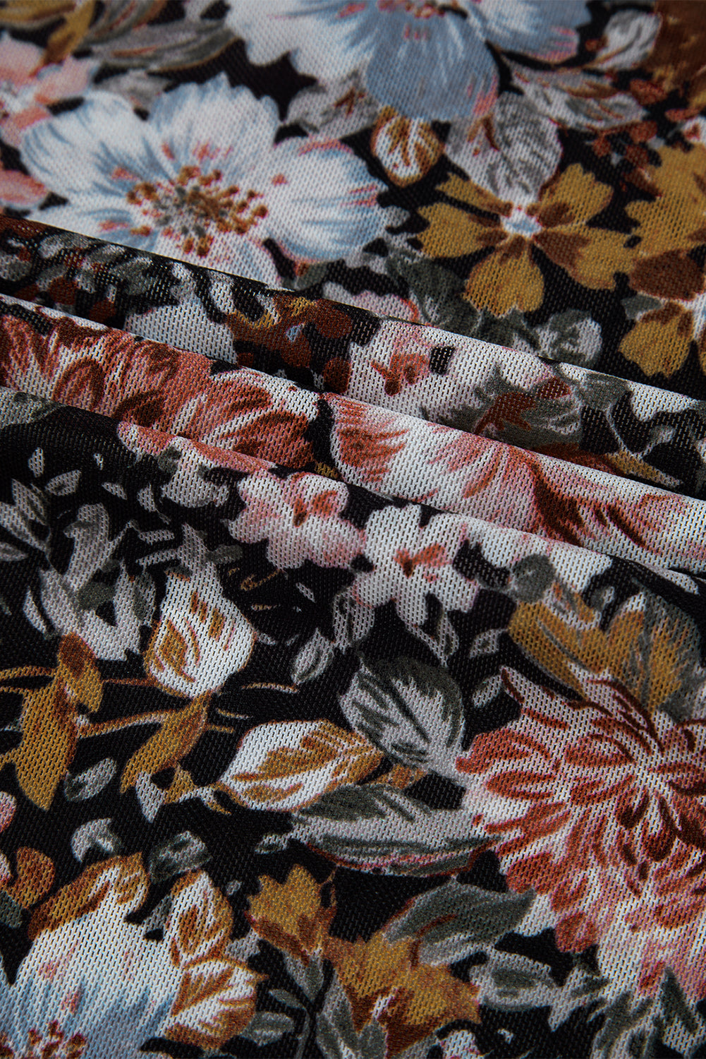Logan Floral Mesh Mockneck Top