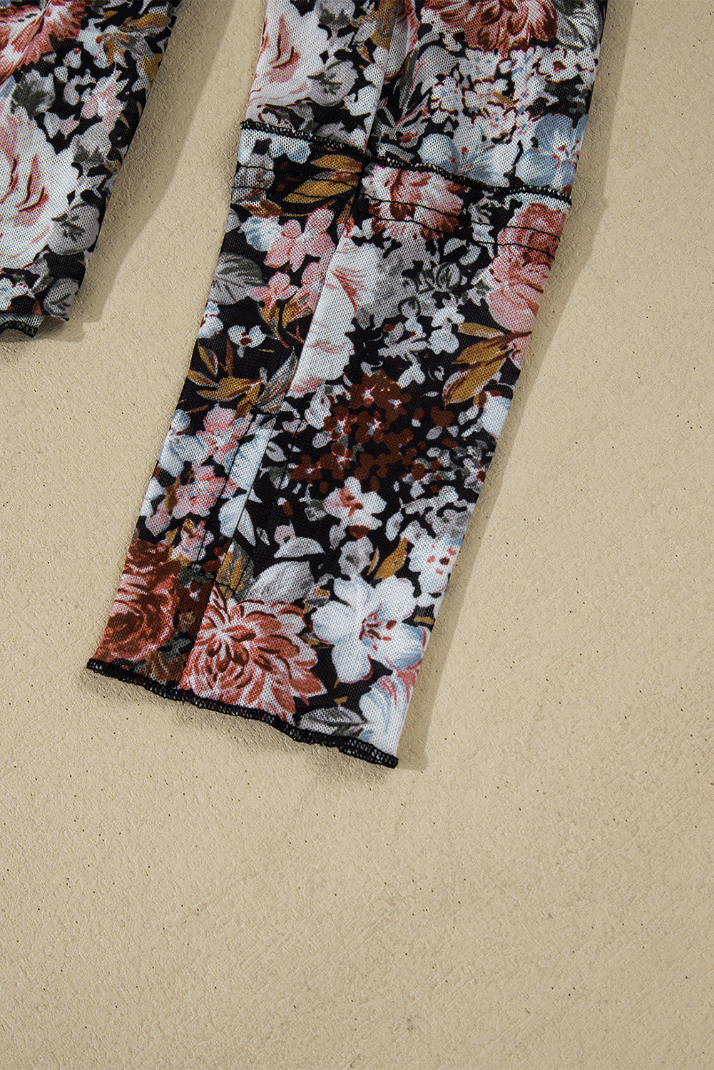 Logan Floral Mesh Mockneck Top