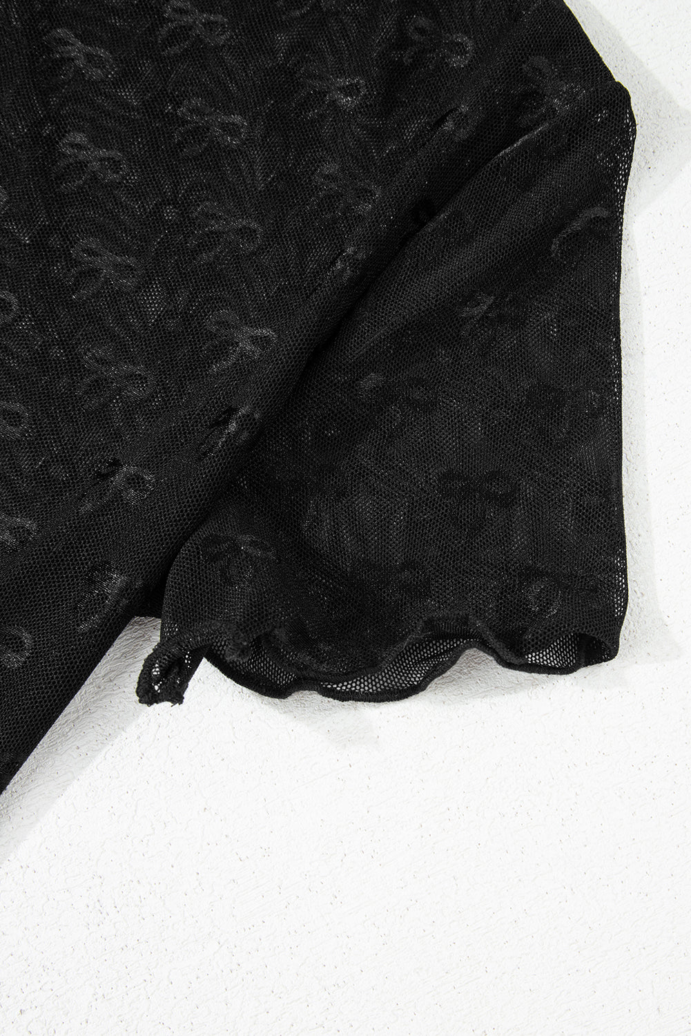 Black Bow Lace Tee