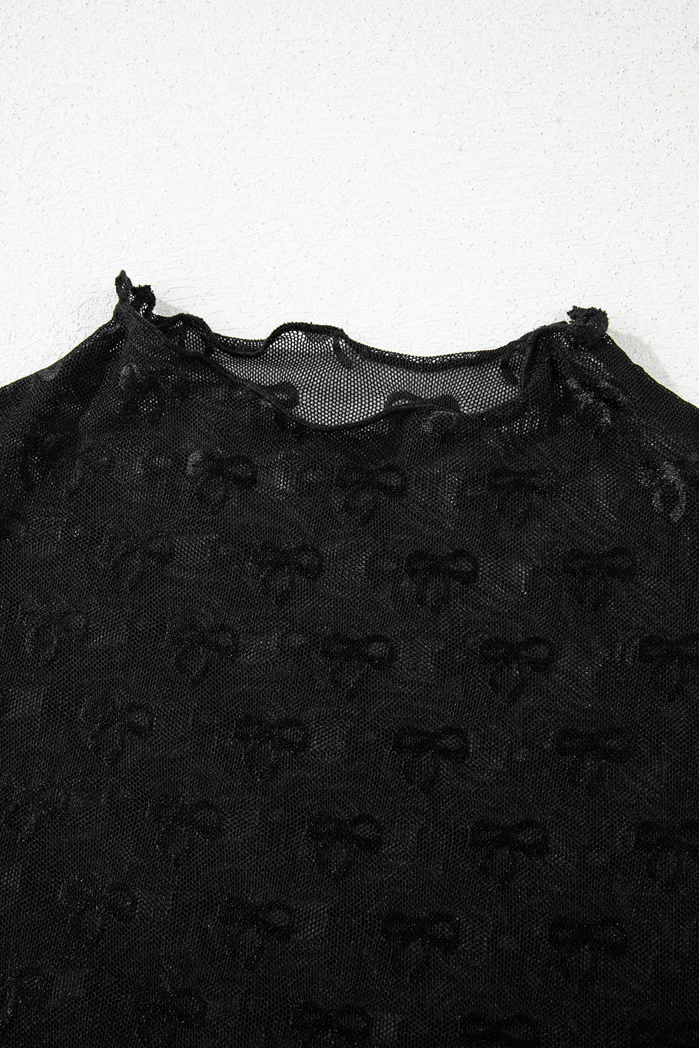 Black Bow Lace Tee