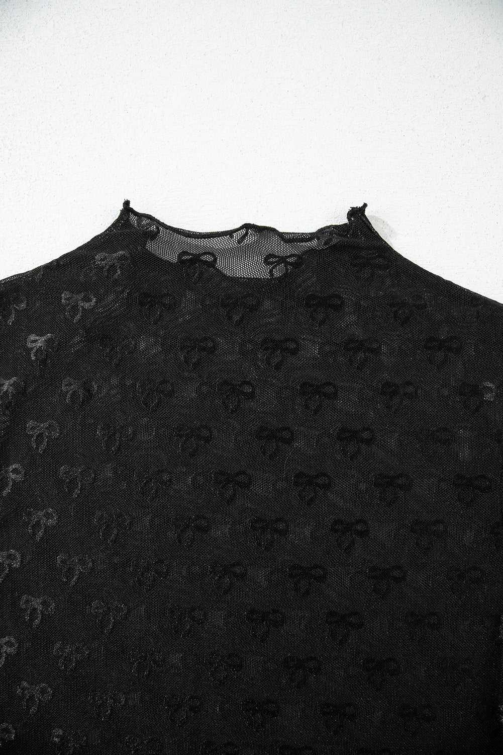 Black Bow Lace Tee