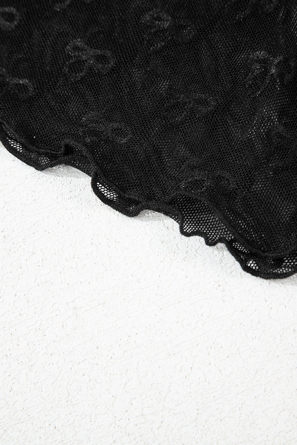 Black Bow Lace Tee