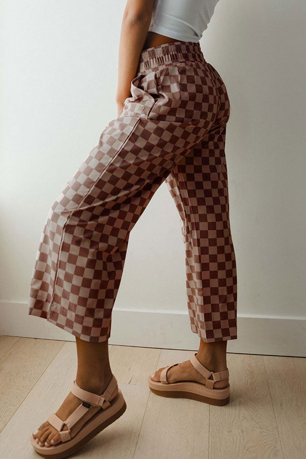 Amber Checkerboard Crop Pants